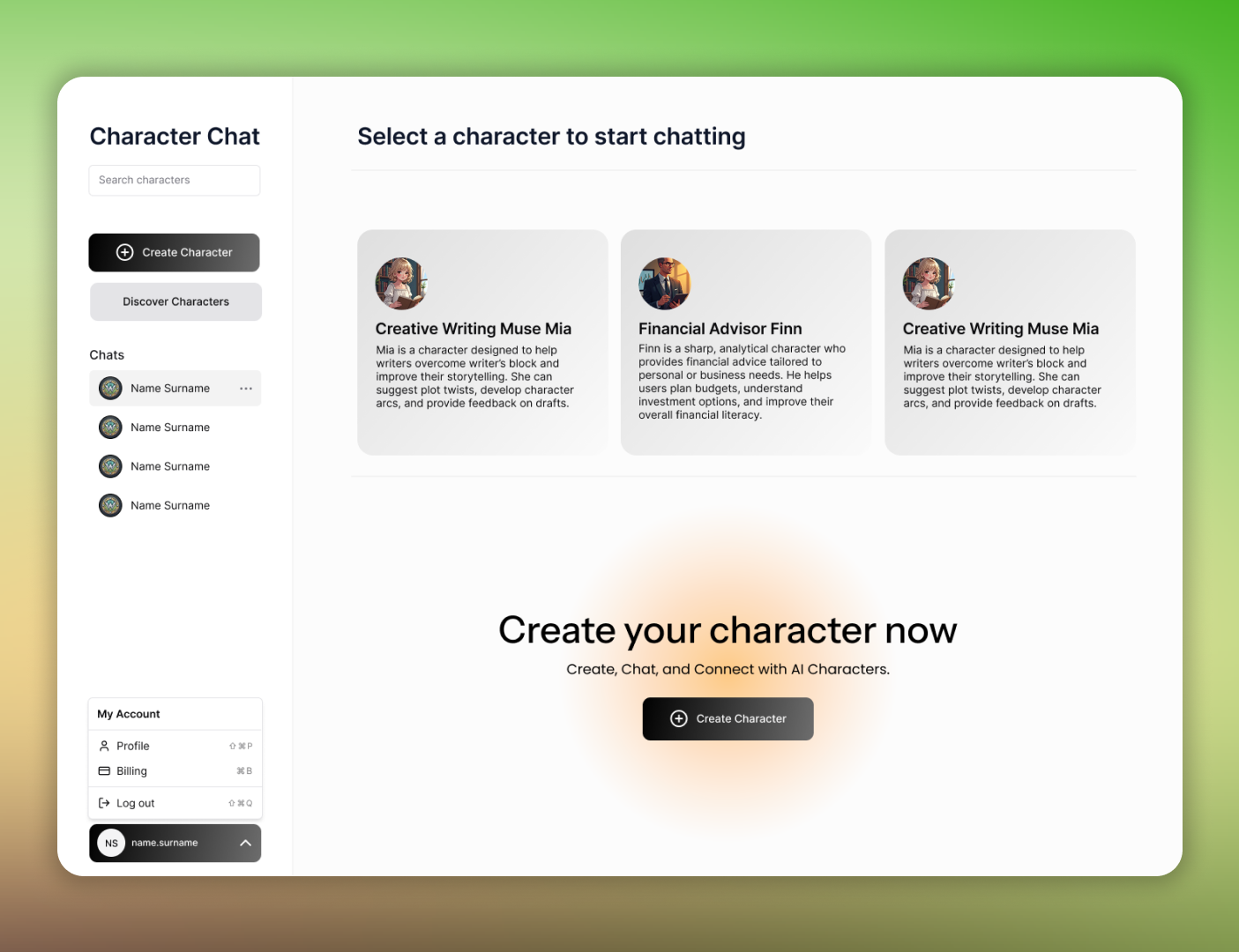 AI Persona Chat & Voice Call Platform